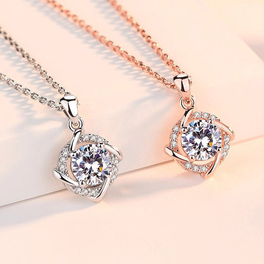 Dây Chuyền Bạc Vô Tận Tình Yêu Moissanite