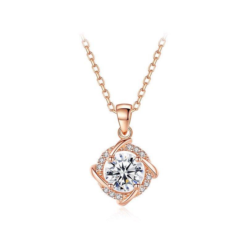 Dây Chuyền Bạc Vô Tận Tình Yêu Moissanite