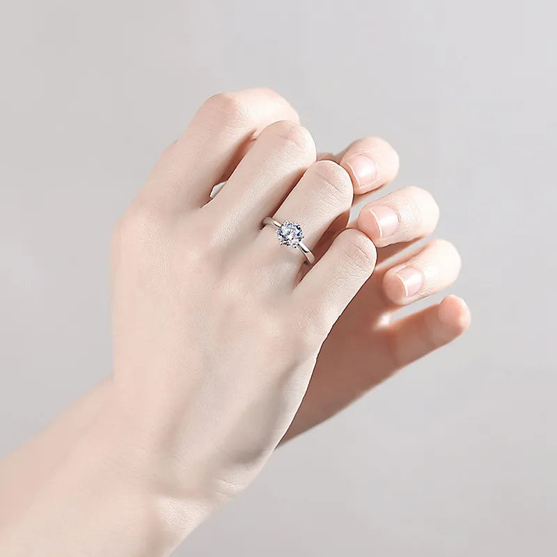 Nhẫn Đôi Moissanite Một Carat Lời Hứa Tình Yêu