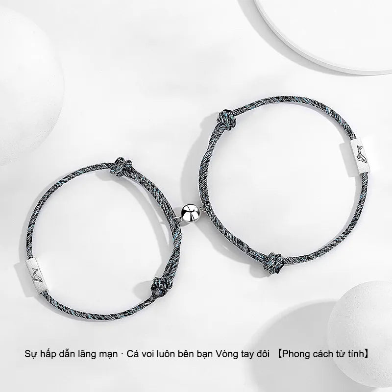 Vòng Tay Cặp Đôi Cá Voi Lãng Mạn