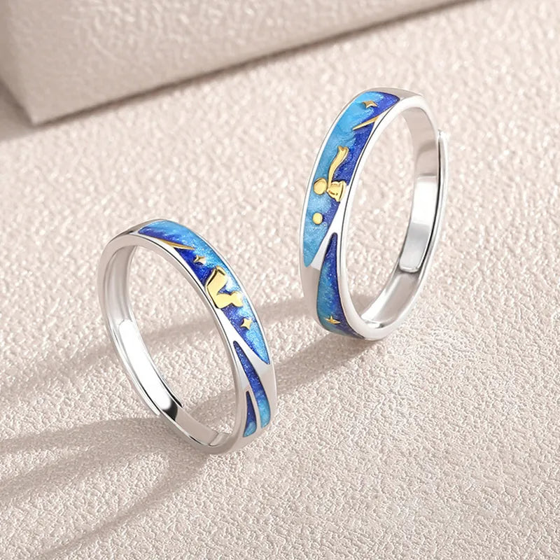 Nhẫn Đôi Bạc S925 Hoàng Tử Bé Và  Chú  Cáo