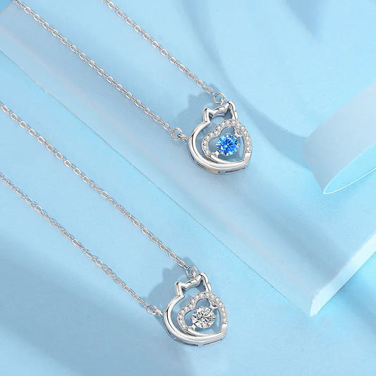 Dây Chuyền Bạc Mèo Hoạt Bát