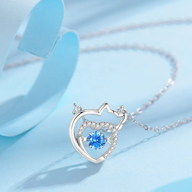 Dây Chuyền Bạc Mèo Hoạt Bát