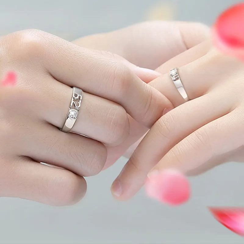 Nhẫn Cặp Đôi Bằng Bạc Nguyên Chất