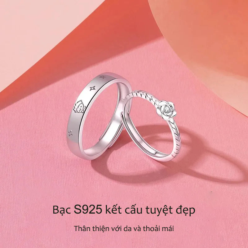 Nhẫn Đôi Hoàng Tử Bé Và Hoa Hồng