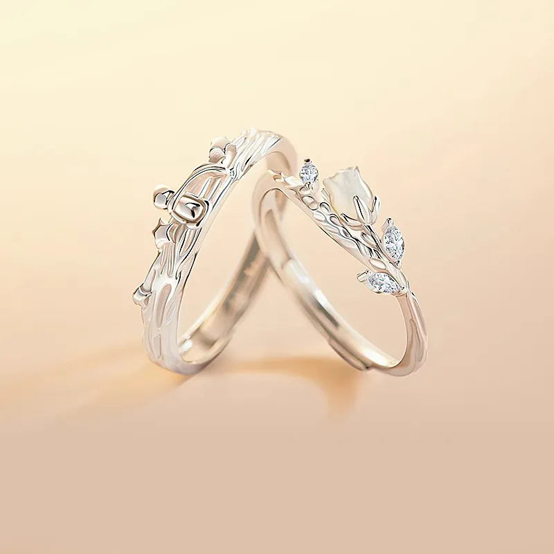 Nhẫn Đôi Hoàng Tử Bé Và Hoa Hồng