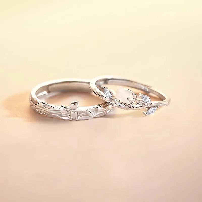 Nhẫn Đôi Hoàng Tử Bé Và Hoa Hồng