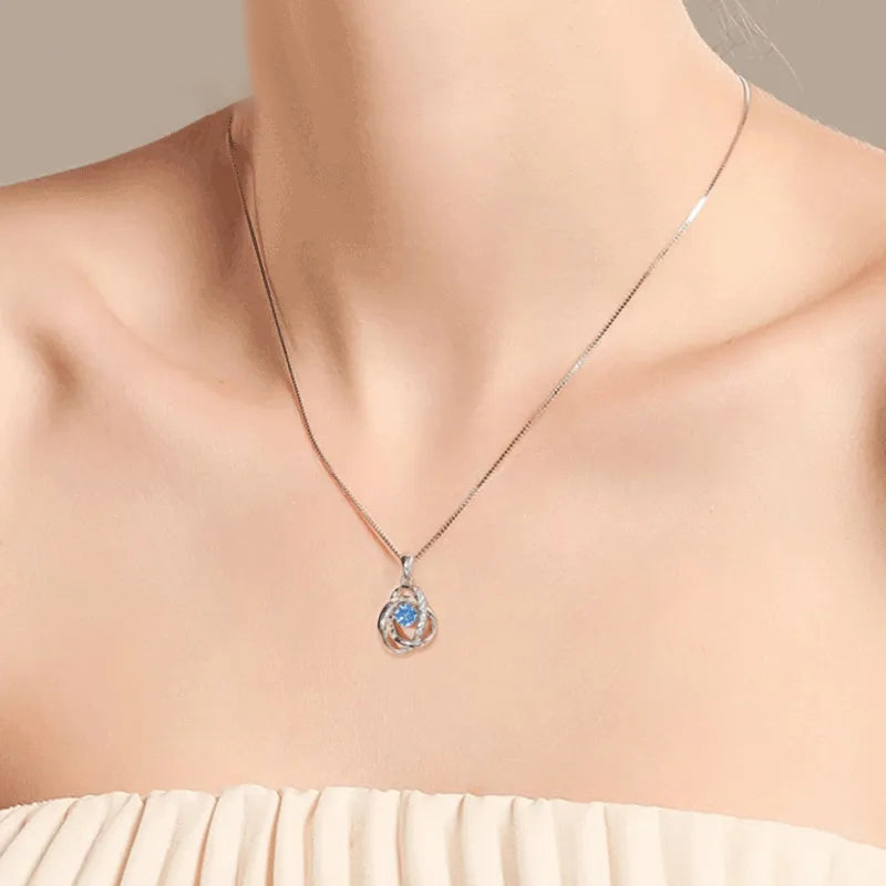 Dây Chuyền Bạc Nguyên Chất "Lòng Biển Nhịp Đập"