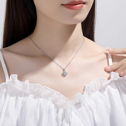Dây Chuyền Bạc Vô Tận Tình Yêu Moissanite