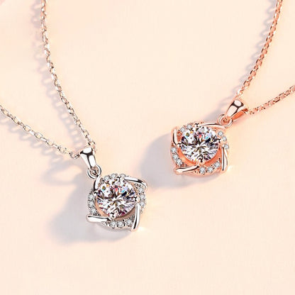 Dây Chuyền Bạc Vô Tận Tình Yêu Moissanite