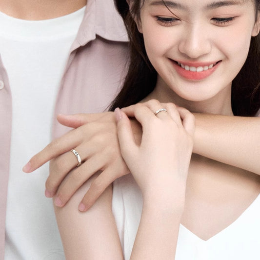 Nhẫn Đôi Bạc S925 Mèo Con Và Cá