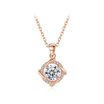 Dây Chuyền Bạc Vô Tận Tình Yêu Moissanite