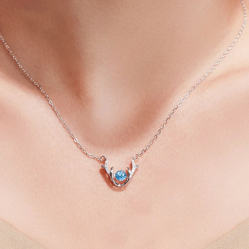 Dây Chuyền Bạc Hình Sừng Nai
