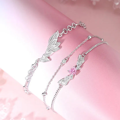 Vòng Tay Bạc Cặp Đôi Hình Dạng Cánh