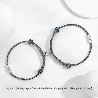 Vòng Tay Cặp Đôi Cá Voi Lãng Mạn