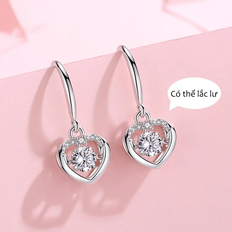 Bông Tai Bạc Có Thể Lắc Lư