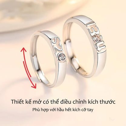 Nhẫn Cặp Đôi Bằng Bạc Nguyên Chất