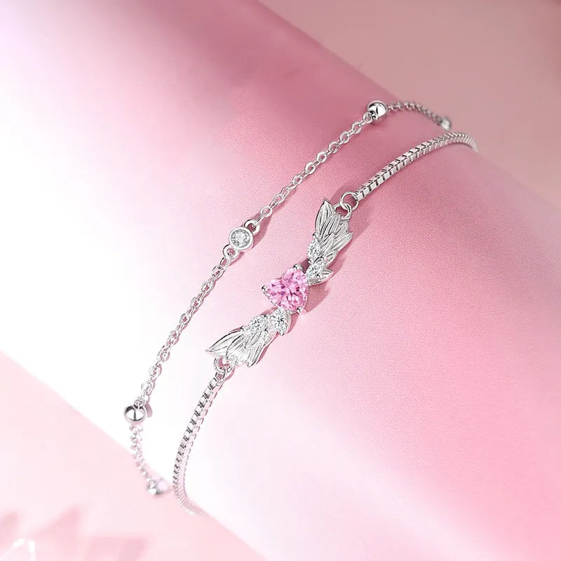 Vòng Tay Bạc Cặp Đôi Hình Dạng Cánh