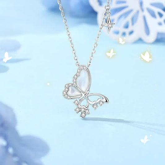 Dây Chuyền Bạc Bướm Ánh Sao