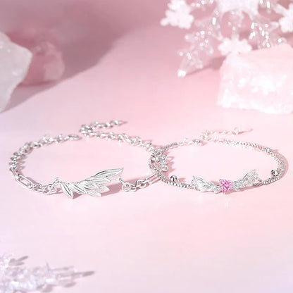 Vòng Tay Bạc Cặp Đôi Hình Dạng Cánh