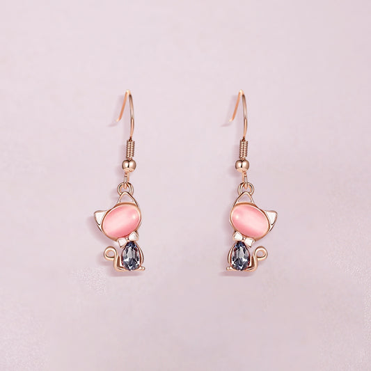 Bông Tai Mèo Dễ Thương Bạc S925
