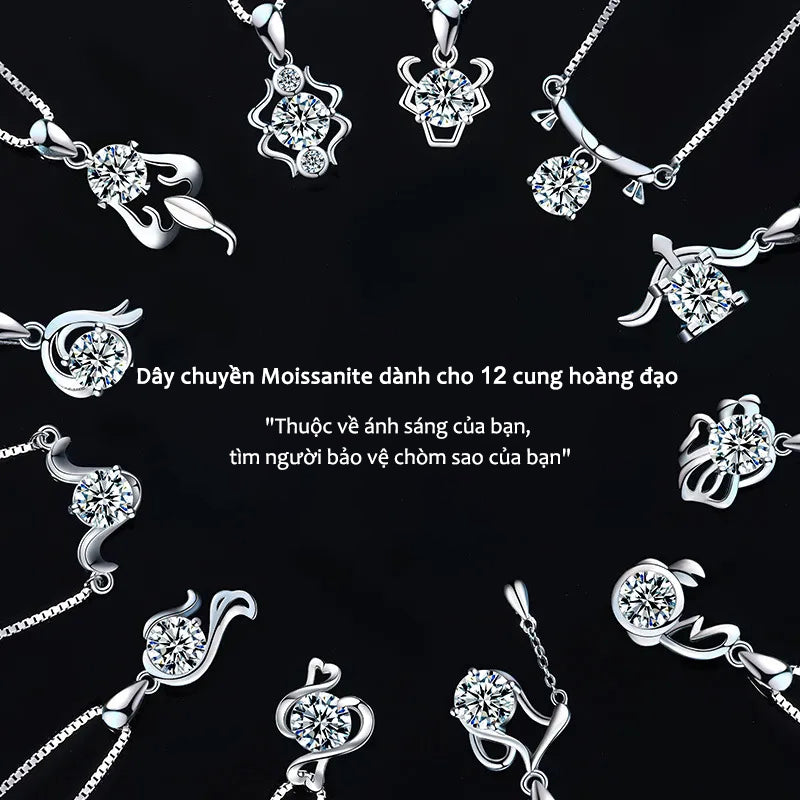 Dây Chuyền Moissanite Dành Cho 12 Cung Hoàng Đạo